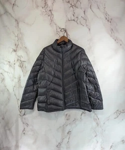 Calvin Klein Down Jacket Women XL Gray Coat Puffer Insulated Quilted Packable - Picture 1 of 13