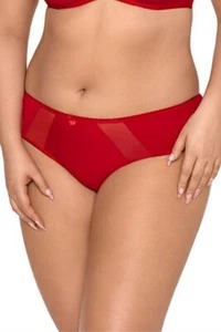 Tüll-Slip in rot für Übergrößen transparent elastisch Höschen XXL 3XL 4XL - Bild 1 von 14