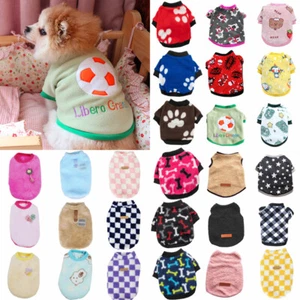 Small Pet Dog Warm Fleece Vest Clothes Coat Puppy Shirt Sweater Winter Apparel - Picture 1 of 146