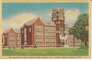 Administrative Building, Nazareth College, Rochester, NY 1955 used postcard - Picture 1 of 2
