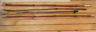 Vintage Bamboo Fly Fishing Rod Multi Section With Line