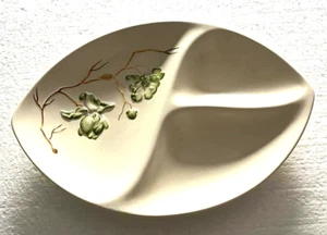 Carlton Ware Hor's d'oeuvres 3 Section Floral Dish - Crudities Serving Christmas - Picture 1 of 10