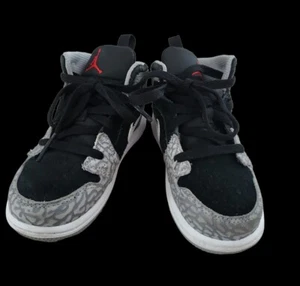 Air Jordan 1 Mid SE Toddler Shoes "Elephant Toe" Black/Grey DM6217-016 - Picture 1 of 4