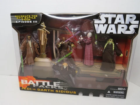 Jedi vs Darth Sidious Battle Packs STAR WARS Revenge of the Sith MIB Cover