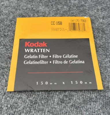 Kodak 170 7363  Wratten Filter 150MM 6" SQ Gel Filter CC05B New - Image 1 of 4