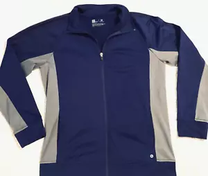 Youth XERSION Boys XL 18-20 Dark Navy Blue Gray Zippered Jacket Windbreaker - Picture 1 of 13