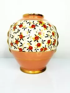 RARE 1930 Raymond Chevallier Boch Freres La Louviere Belgium Art Deco Vase 9.5" - Foto 1 di 12