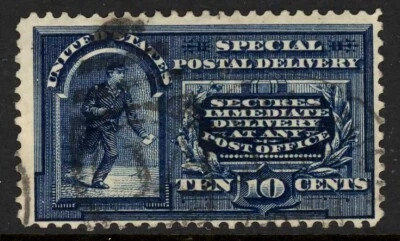 Scott E5a used 10c Special Delivery used Dots in Curved Frame var $50 - Image 1 of 2