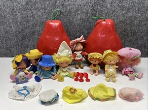 Vintage 1979 Strawberry shortcake doll lot 8 And 2- Strawberry Carrying Cases - Picture 1 of 14
