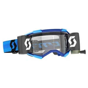 SCOTT Fury WFS Motocross Brille Goggle Blau Schwarz Klar Roll Off works MX DH - Bild 1 von 1