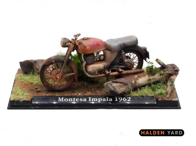 1:24 scale motorcycle diorama. Montesa Impala heavily weathered.  Ref M5 - Image 1 of 4