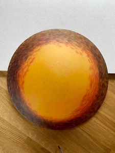 VINTAGE DECORATIVE ORANGE SPATTER GLASS PLAFFONIER Light Lamp - Picture 1 of 6
