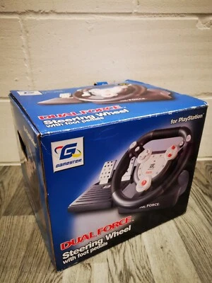 Gamester Dual Force Steering Wheel With Foot Pedals - Black - Unit Only - Image 1 of 4
