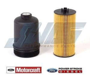 04-10 Ford 6.0 6.0L Powerstroke Diesel Econoline Van Motorcraft Oil Filter & Cap - Picture 1 of 1