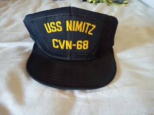 berretto originale portaerei USS NIMITZ CVN-68 aircraft carrier cap CVN 68 - Foto 1 di 5