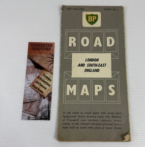 Vintage BP Road Map Sheet 1 London & South-East England - Paper Fould Out - Picture 1 of 5