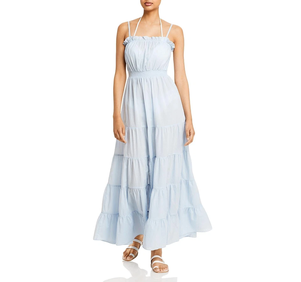 Maxi Vestido Aqua Swim 285879 Algodón En Niveles Natación Encubrimiento, Talla Mediana Foto 1 de 2