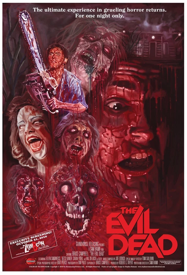 EVIL DEAD (1981) Movie POSTER Rare Horror Gore  - Image 1 of 1