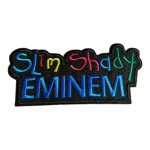 SLIM SHADY EMINEM Bügelbild Patch + EIN GRATIS MUSIKAUFKLEBER - Bild 1 von 3