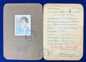 WWII Stateless Person Passport Refugee Immigrant to England Vintage 1946 - Picture 1 of 9