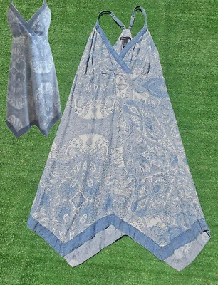 INC Boho Retro Hippie Festival Tirantes Maxi Sol Halter Vestido Cachemira 14 L Verano Foto 1 de 4