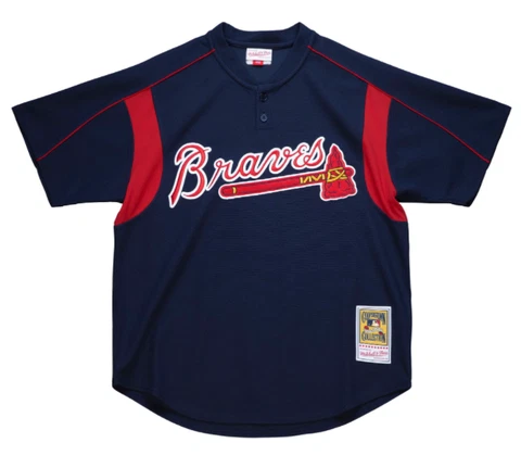 Greg Maddux 2003 Atlanta Braves Mitchell Ness Cooperstown Mesh Batting Jersey Cover