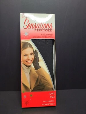 Vintage Womans Sensations By Isotoner One Size Fleeced Lined Flexible Fit - Image 1 of 4
