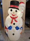 Vintage RARE 31” Santa Claus Snowman Gnome Don Featherstone Blow Mold Christmas