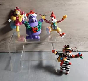 De colección McDonalds Personaje Ronald Grimace Hamburguesa Birdie Set 4 Navidad Orn - Imagen 1 de 5