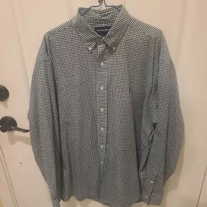 Ralph Lauren Shirt Mens Large Preppy Core Green Gingham Golf Tilden Purple Pony - Picture 1 of 6