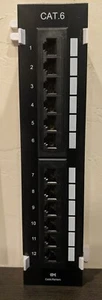 Cable matters RJ45 110 type 12 port cat6 vertical mini patch panel. - Picture 1 of 4
