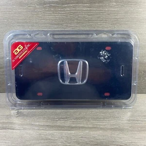 Au-Tomotive Gold, INC. Chrome Black Metal License Plate with Black 3D Logo NEW - Picture 1 of 4