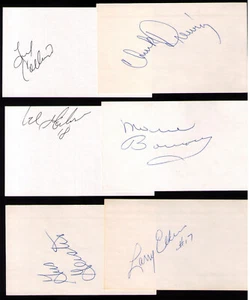 1977 1978 Detroit Caesars Professional Softball 6 AUTOGRAPHED SIGNED Index Cards - Picture 1 of 1
