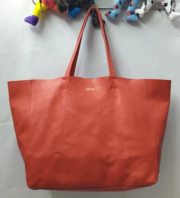 Cuyana Red Soft Leather Double Handle Large Tote Shoulder Bag - Image 1 of 4