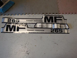 265 MASSEY FERGUSON TRACTOR HOOD DECAL SET 🎯 HIGH QUALITY - Picture 1 of 1