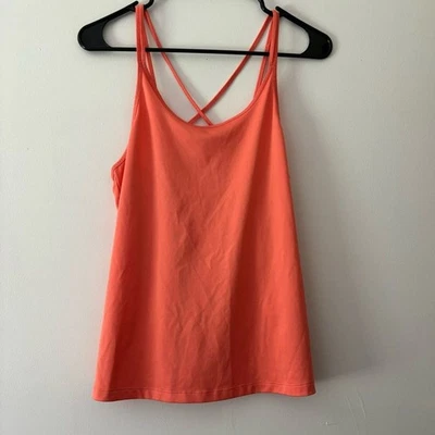 Ideology Women's Strappy Crossback Workout Tank Top Small Peach Orange Tech Knit - Image 1 of 4
