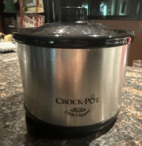 Mini olla de cocción lenta Crock Pot Little Dipper 32041-C de 16 oz de acero inoxidable con tapa - Imagen 1 de 8