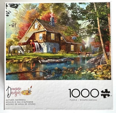 Rompecabezas Buffalo MOLINO DE AGUA DE OTOÑO - Dominic Davison - 1000 piezas COMPLETO Foto 1 de 4