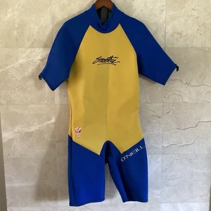 Vintage O'Neill Smoothie Halb Neoprenanzug Herren XL blau gelb Surfer Wassersport USA - Bild 1 von 9