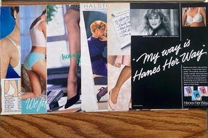 1983-90 Lotto di 6 Pubblicità Stampa Rivista Lingerie Tubo, Originale Vintage Carta Ephemera - Foto 1 di 7