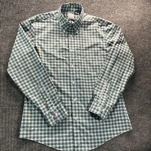 Camisa Brooks Brothers Para Hombres Mediana Cuadros Ajuste Regente Sin Hierro Vestido de Algodón Supima - Imagen 1 de 8