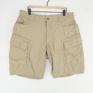 Duluth Flex Dry On The Fly Cargo Shorts Mens 36 Smokey Tan Relaxed Fit Quick Dry - Picture 1 of 12