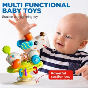 Baby Dining Table Toys Puzzle Stretch Dog Steering Wheel Detachable Tool New - Zdjęcie 1 z 12
