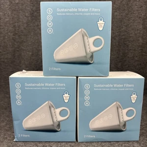 SOMA Replacement Sustainable Water Filters 3 Boxes of 2 (6 Filters) NEW! - Picture 1 of 9