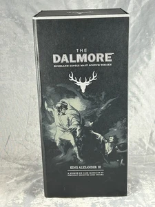 DALMORE, KING ALEXANDER III Genuine Scotch Whiskey Empty Bottle W/Original Box - Picture 1 of 3