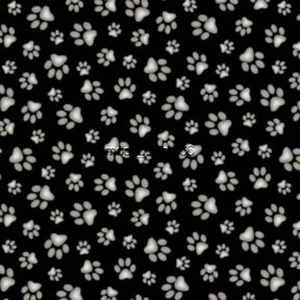 1/3 Yard Litters N Stuff - Dog Breed dogs Paws Black Cotton Fabric - Picture 1 of 2