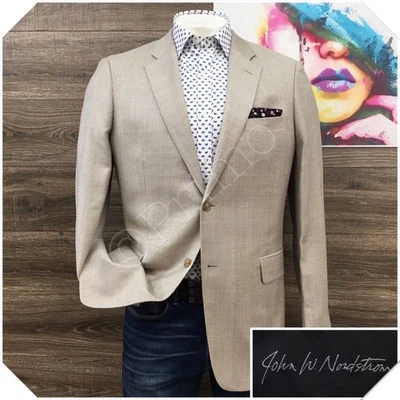 NORDSTROM Mens Blazer Sport Coat Casual Jacket Size 42L Casual Wool Silk Suit - Image 1 of 4