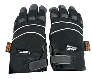 MAJESTIC HEAT FLEECE WINTER HAWK, WORK GLOVES WITH ARMOR SKIN, 2137BKF, Med - Picture 1 of 5