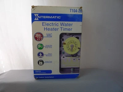 Interruptor temporizador calentador de agua eléctrico caja gris pequeña Intermatic T104-20 Foto 1 de 4