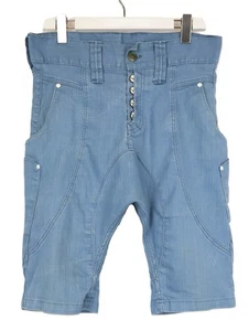 Humor Cesar Shorts Herren M Blau Denim Knöpfe Fly Stretch Tiefer Schritt - Picture 1 of 10